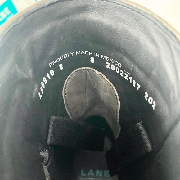 Lane Dustoff Women’s Western Moto Boots Gray Leather Harness Zip Ankle Size 8 - Picture 9 of 12